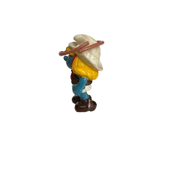 Vintage Cowgirl Cow Girl 20147 Western Rodeo Smurfette PVC Figure 1981 - Picture 2 of 5
